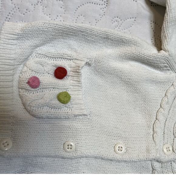 Gymboree Pom Knit Cardigan Sweater Size 18-24m - Picture 5 of 7